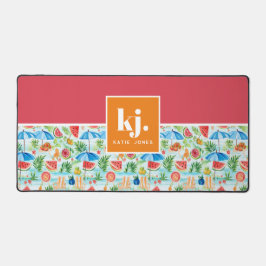 Fun Summer Stylish Monogram Schreibtischunterlage