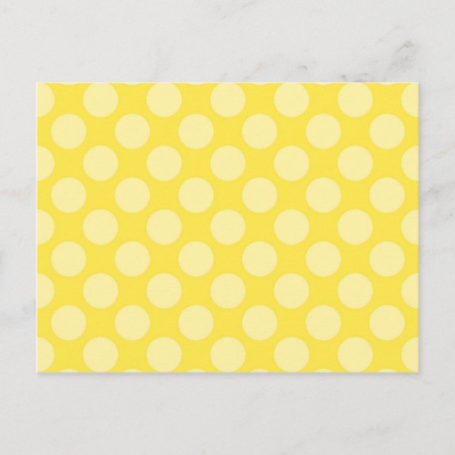 Fun Summer Yellow Polka Dots on Yellow Gifts Postkarte (Vorderseite)