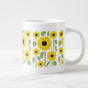 Fun Sunflower Pattern Riesenkaffee Tasse