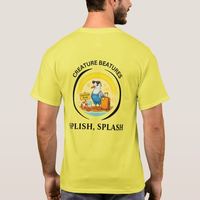 fun sunny destination seagull beach traveller T-Shirt (Rückseite)