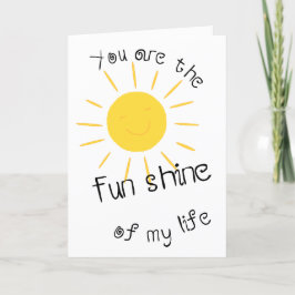 Fun Sunny Fügen Sie einen Namen und Alter glücklic Karte