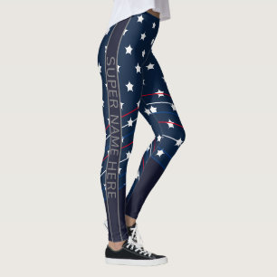 Fun Super Hero Costume Personalisiert Name Workout Leggings
