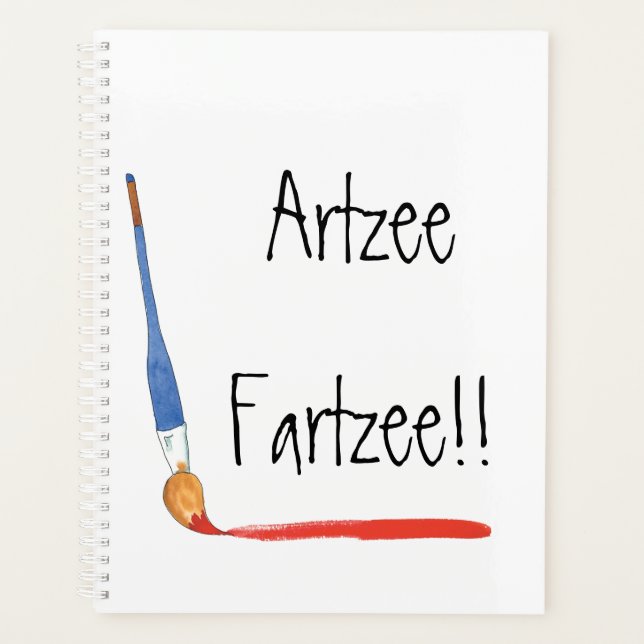 Fun Super Niedlich Artzee Fartzee Artists Planer (Vorderseite)