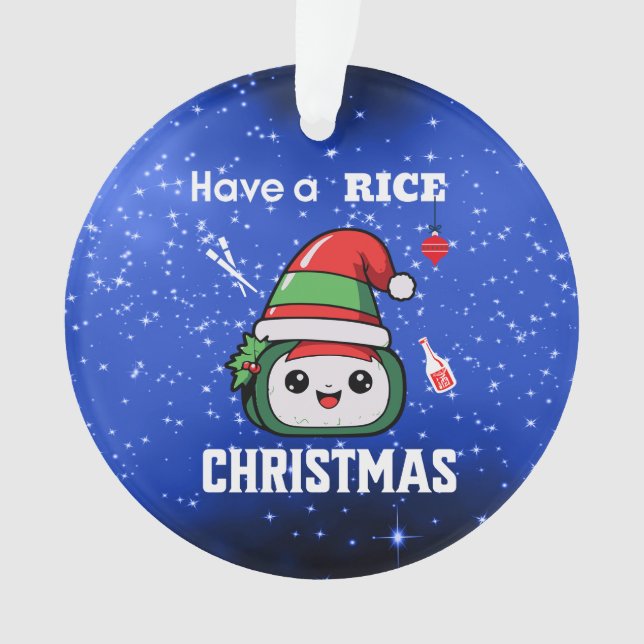Fun Sushi Christmas Ornament (Vorderseite)