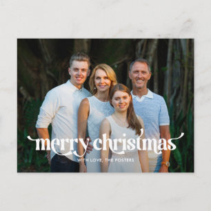 Fun Swash Modern Christmas Foto Card Postkarte