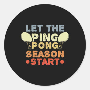 Fun Table Tennis Quote Jersey for Ping Pong Player Runder Aufkleber