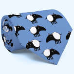 Fun Tapir Krawatte<br><div class="desc">Ein niedliches malayisches Tapir-Design auf blauem Hintergrund,  das im Design Tool für Tierliebhaber und gefährdete Wildtiere geändert werden kann. Originelle Kunst von Nic Squirrell.</div>