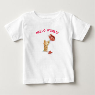 Fun teddy Blume Aquarell Baby T-shirt