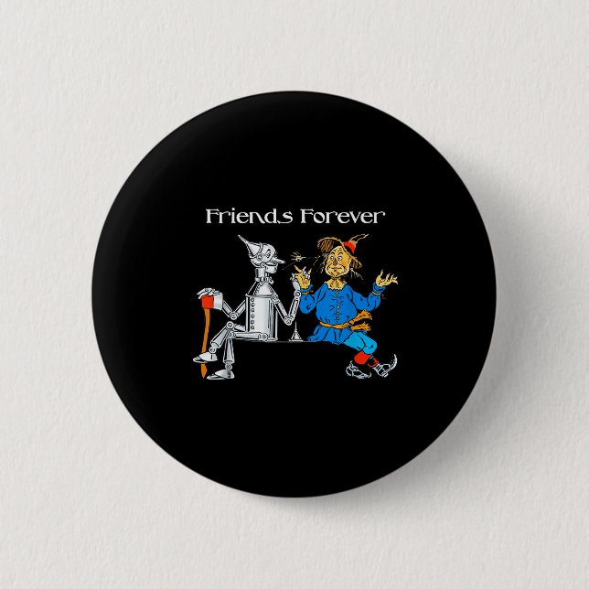 Fun Tee Shirt Friends Forever Wizard Of Oz Ecrow  Button (Vorderseite)
