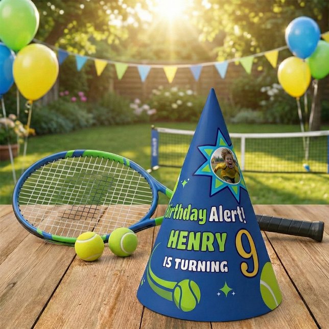 Fun Tennis Birthday Party Look For Kids Partyhütchen (Von Creator hochgeladen)