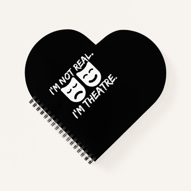 Fun Theater Masken Geschenk für Regisseur Notizbuch (Vorderseite)