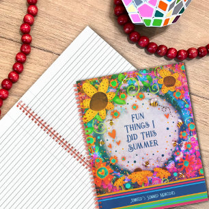 Fun Things Summer Custom Floral Hummel Journal Notizbuch