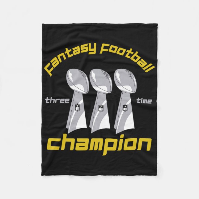 Fun Three Time Fantasy Football League Champion Tr Fleecedecke (Vorderseite)