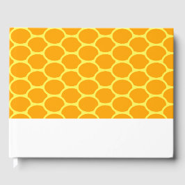 Fun Tile Sunny Golden Yellow Honeycomb Muster Gästebuch