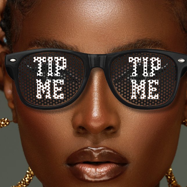 Fun Tip Me Barkeeper Party Black Partybrille (tip me retro sunglasses)