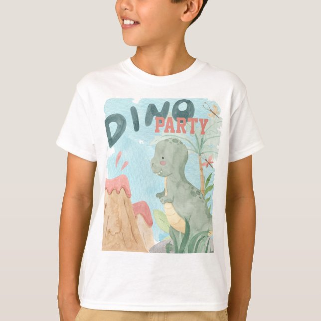 Fun Tiranosaurios Rex Dino Party T-Shirt (Vorderseite)