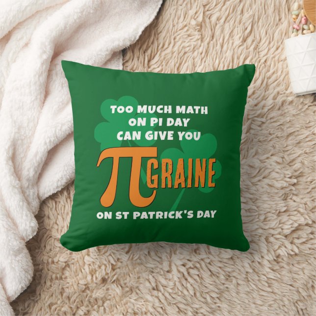 Fun Too Much Math Pi Day St Patricks Day Kissen (Decke)