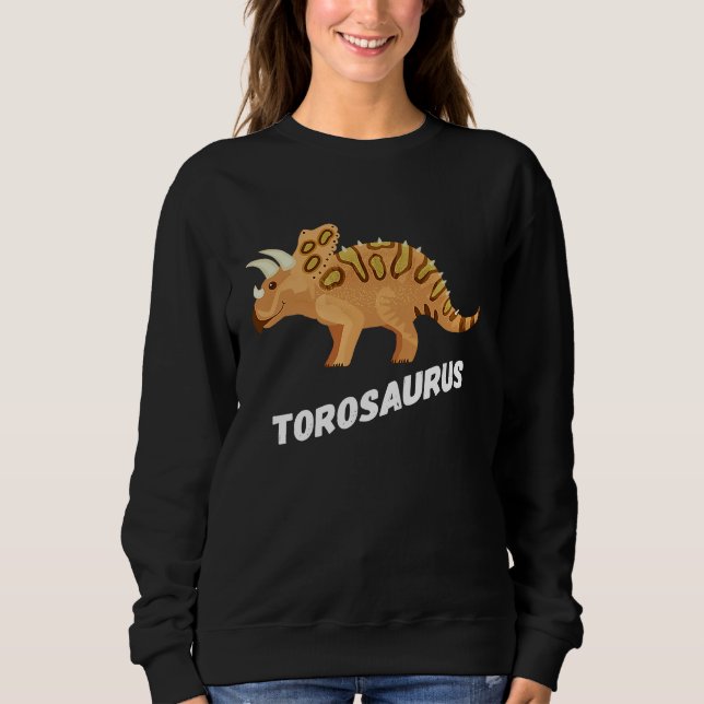 Fun Torosaurus Dinosaur Sweatshirt (Vorderseite)