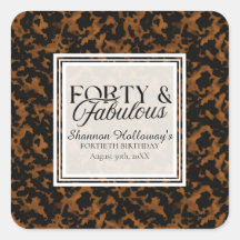 Fun Tortoise Shell Birthday Forty and Fabulous