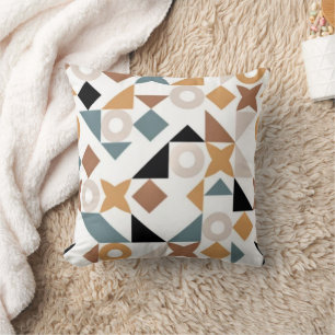 Fun Trendy Bauhaus Geometric XOXO Kissen