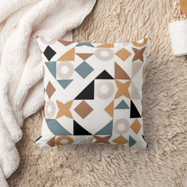 Fun Trendy Bauhaus Geometric XOXO Kissen (Decke)