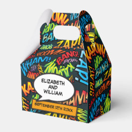 Fun Trendy Comic Book Wedding Geschenkschachtel