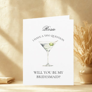Fun Trendy Martini wird meine Bridesmaid Card sein Einladung