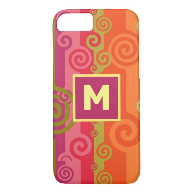 Fun Trendy Modern Geometric Wirbel Case-Mate iPhone Hülle (Rückseite)