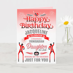 Fun TRINIDADIAN DAUGHTER IM GESETZ Geburtstag Karte