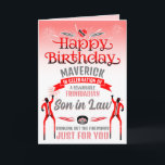 Fun TRINIDADIAN SON in LAW Red and Gray Birthday Karte<br><div class="desc">Jeder Geburtstag ist etwas Besonderes,  aber jemanden zu feiern,  der das Leben lebenswert macht,  das ist unbezahlbar.</div>