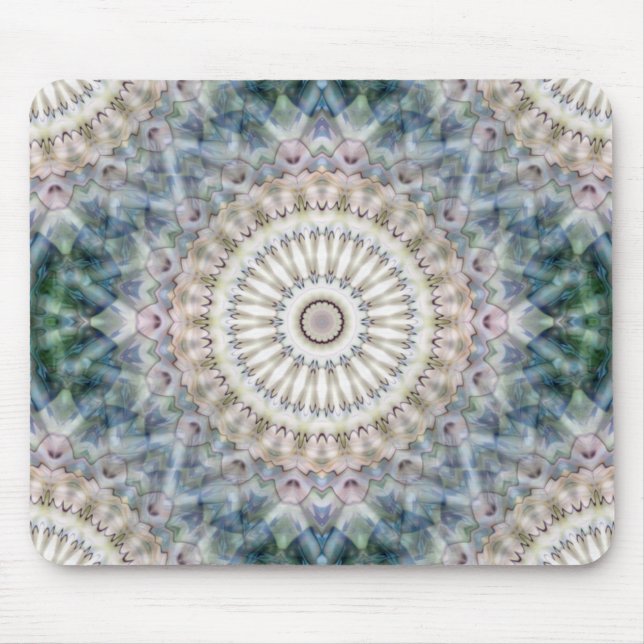 Fun Trippy Hippy Psychedelic Fraktal Kaleidoskop Mousepad (Vorne)