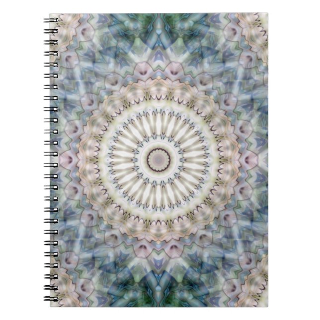 Fun Trippy Hippy Psychedelic Fraktal Kaleidoskop Notizblock (Vorderseite)