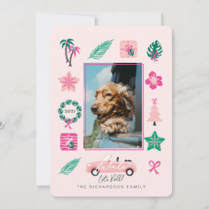 Fun Tropical Christmas Lasse Roll Convertible Foto Feiertagskarte