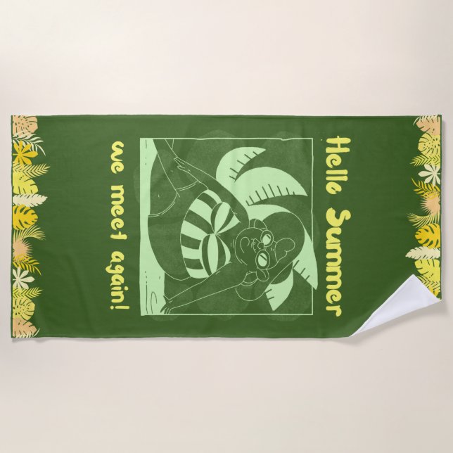Fun Tropical Summer Strandtuch (Vorderseite)