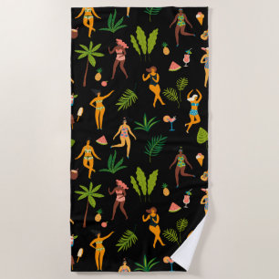 Fun Tropical Swimsuit Girls Strandtuch