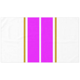 Fun Twin Bright Pink 70er Racing Streifen auf Weiß Tischdecke