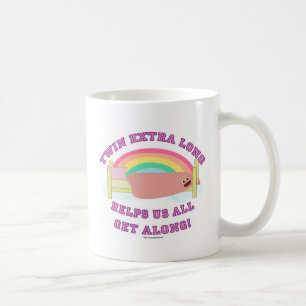 Fun Twin XL Dorm Living College Slogan Kaffeetasse