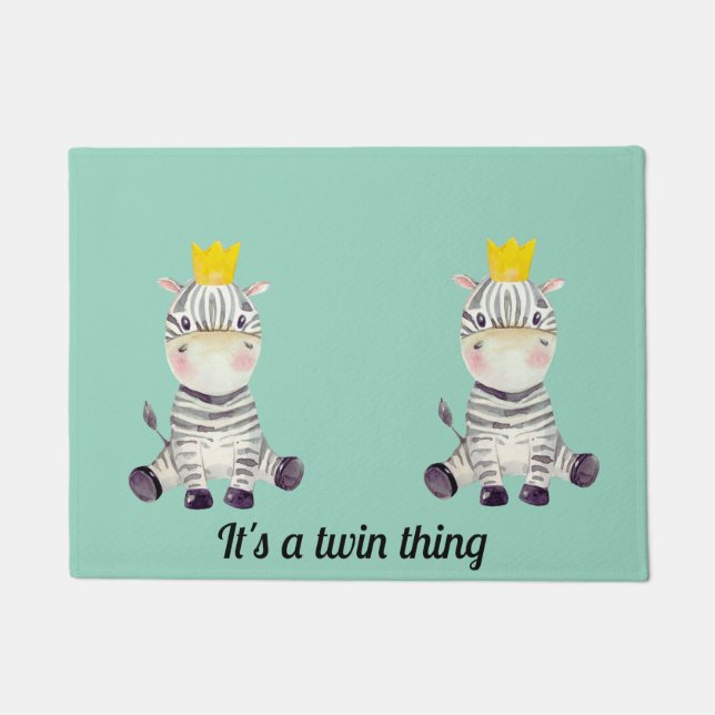 Fun Twin Zebra Fußmatte (Vorderseite)