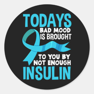 Fun Typ 1 2 Diabetiker T1d T2d Insulin Diabetes Aw Runder Aufkleber