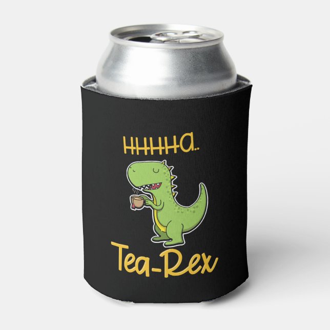 Fun Tyrannosaurus Rex Sipping Tee Party Dosenkühler (Kanne Vorderseite)