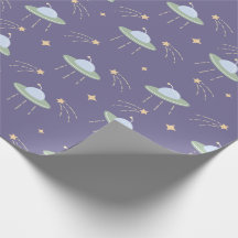 Fun UFO Kindergeburtstag Party Wrapping Paper
