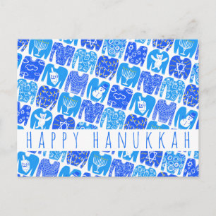Fun Ugly Chanukah Sweaters Niedlich CUSTOM Urlaub Postkarte