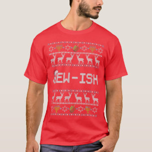 Fun Ugly Hanukkah Sweater Juwish Weihnachtsmannmüt T-Shirt