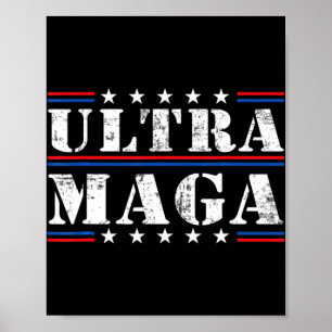 Fun Ultra Maga Vintage amerikanische Flagge Ultra- Poster