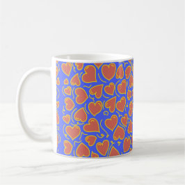 Fun und Bold Hearts Muster Kaffeetasse