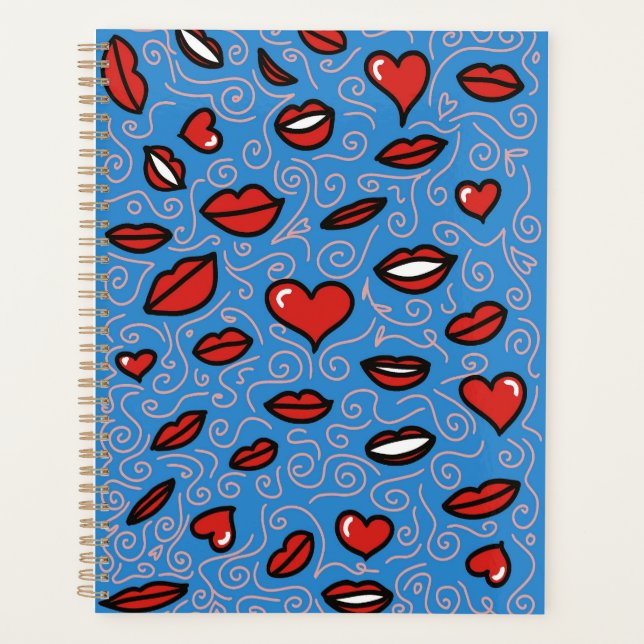 Fun und Bold Lips Muster Planer (Vorderseite)