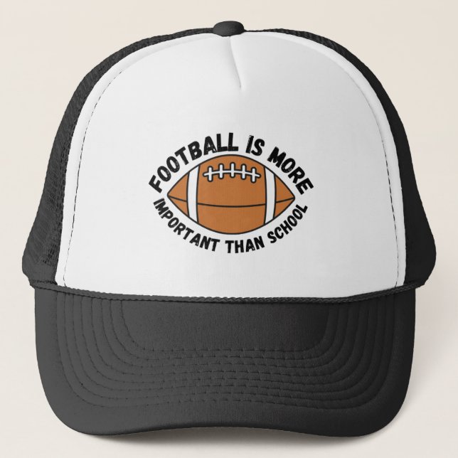 Fun und Catchy "Funny Football" Trucker Hat Truckerkappe (Vorderseite)