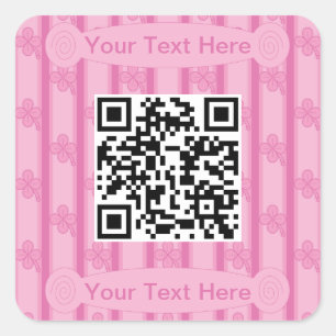 Fun und Extravagant 4 leaf Clover QR-Code Quadratischer Aufkleber