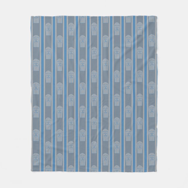 Fun und Extravagant Blue Gray Popcorn Fleecedecke (Vorderseite)