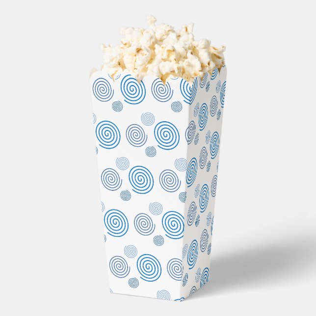 Fun und Extravagant Blue Spirals Popcorn Geschenkschachtel (Geplatzt)
